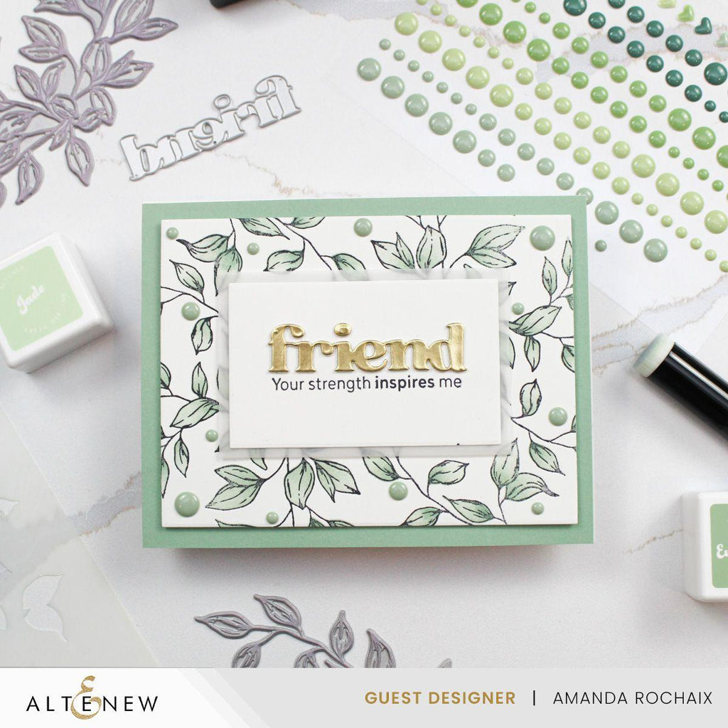 Altenew Rustling Leaves Simple Coloring Stencil alt8819 friend