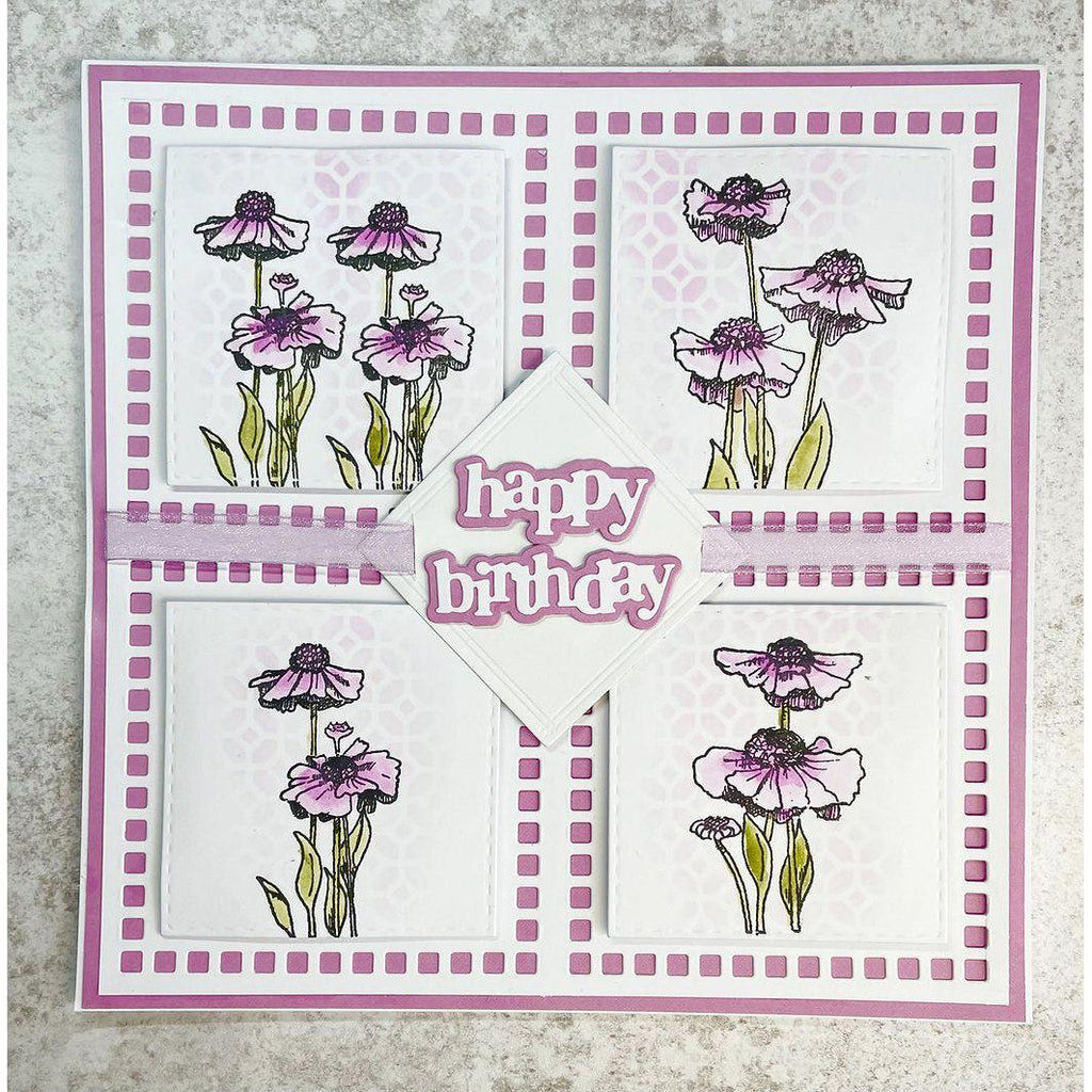 Julie Hickey Designs Hazel's Square Medley Dies ds-he-1061 happy birthday