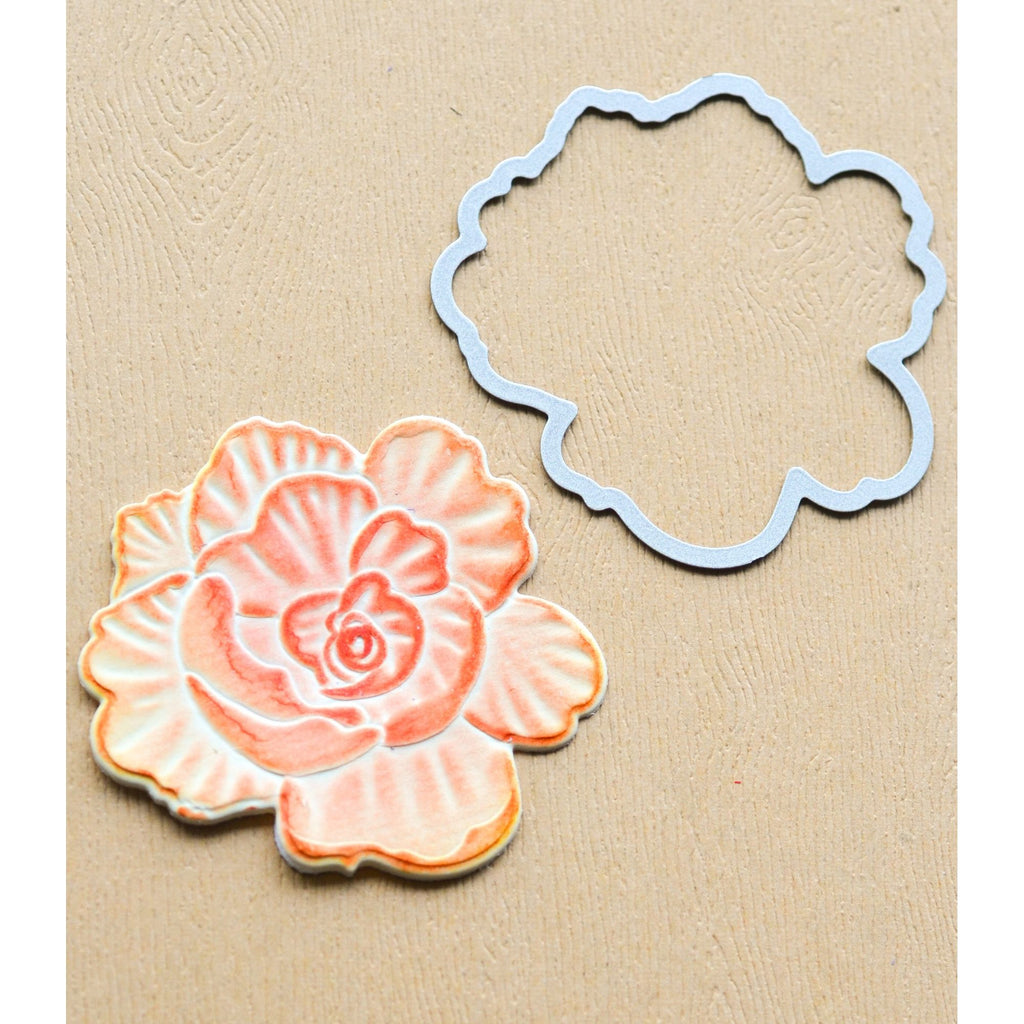 Memory Box Cheerful Floral 3D Embossing Folder and Die ef1025 die detail