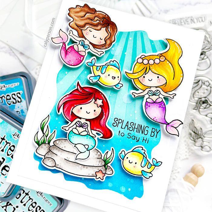 My Favorite Things Fintastic Friends Clear Stamps and Dies Set Say Hi | color-code:alt4