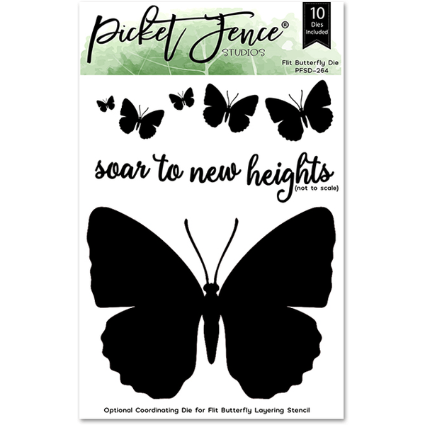 Layered Flit Butterfly Stencil – Picket Fence Studios