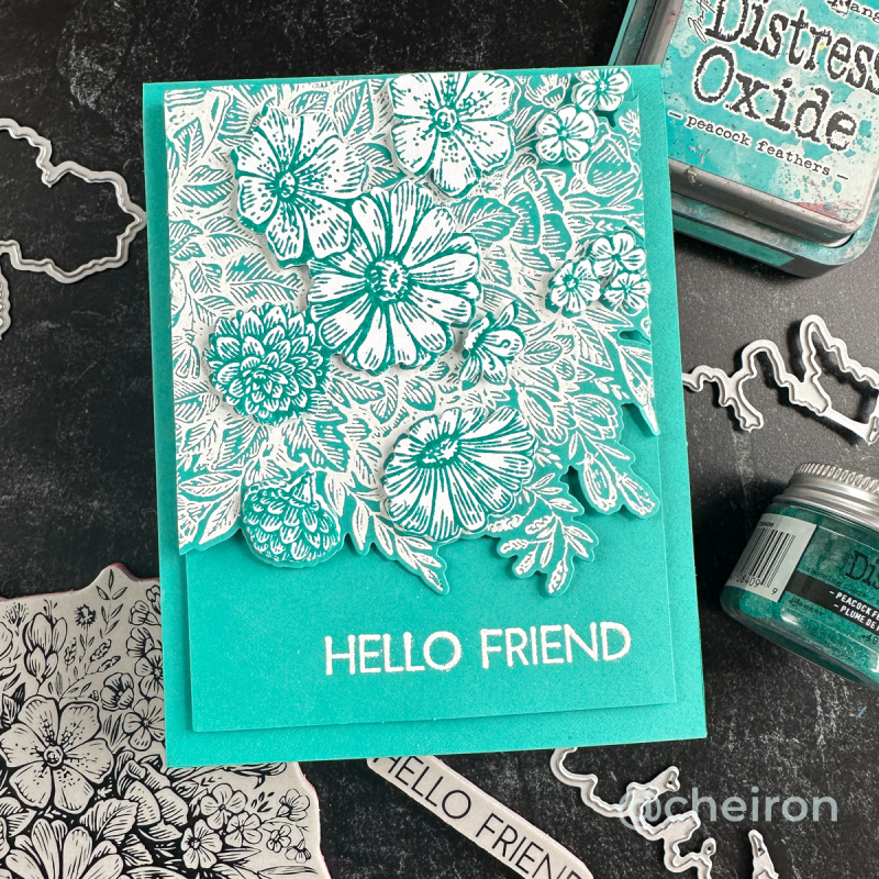 Simon Says Stamp Tim Holtz Floristry Bundle setfl24 Hello Card | color-code:ALT01