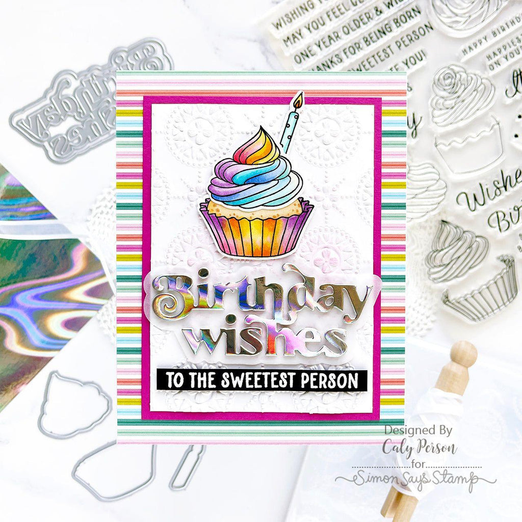 Simon Says Stamp Embossing Folder Winslow Medallions sf375 Birthday Card