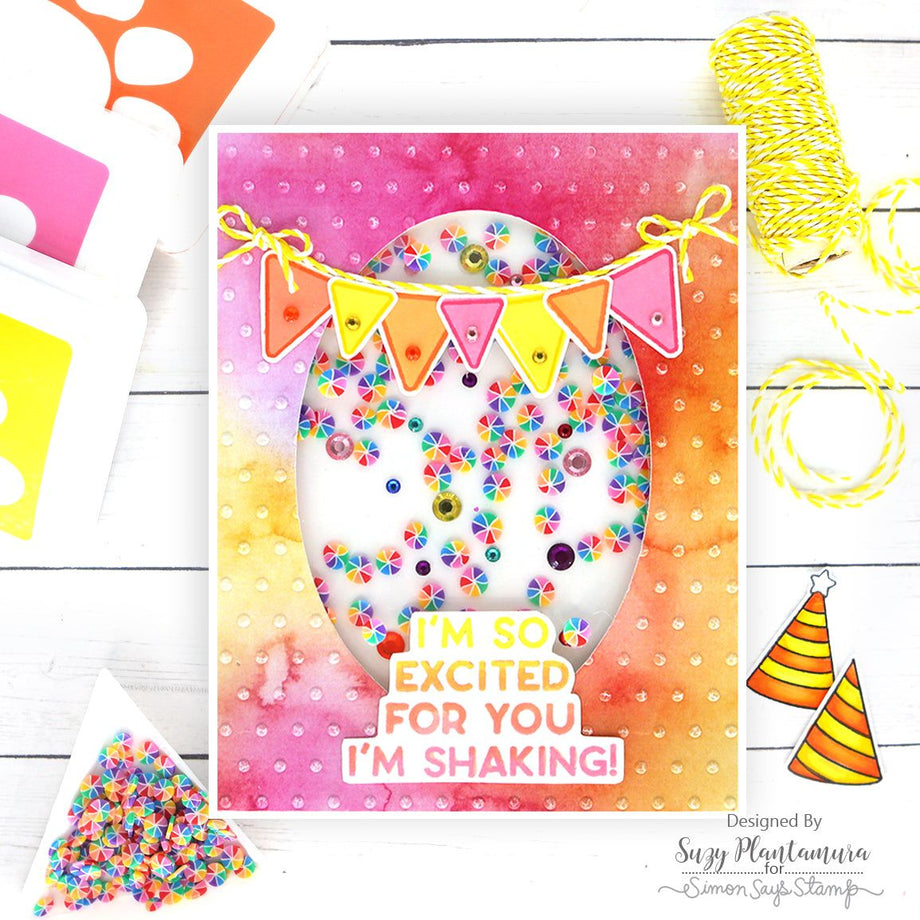 Rainbow Splash Embossing Folder Swiss Dots rsef2