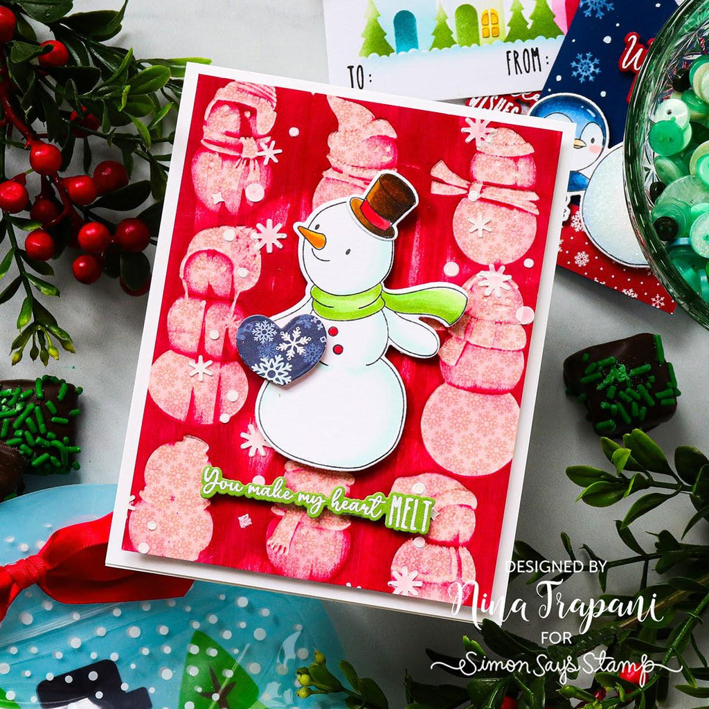 Simon Says Stamp Embossing Folder Bundled Snowmen sf418 | color-code:ALT04