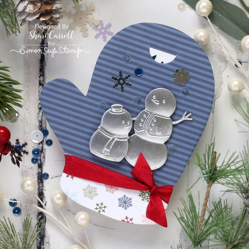 Simon Says Stamp Embossing Folder Bundled Snowmen sf418 | color-code:ALT05