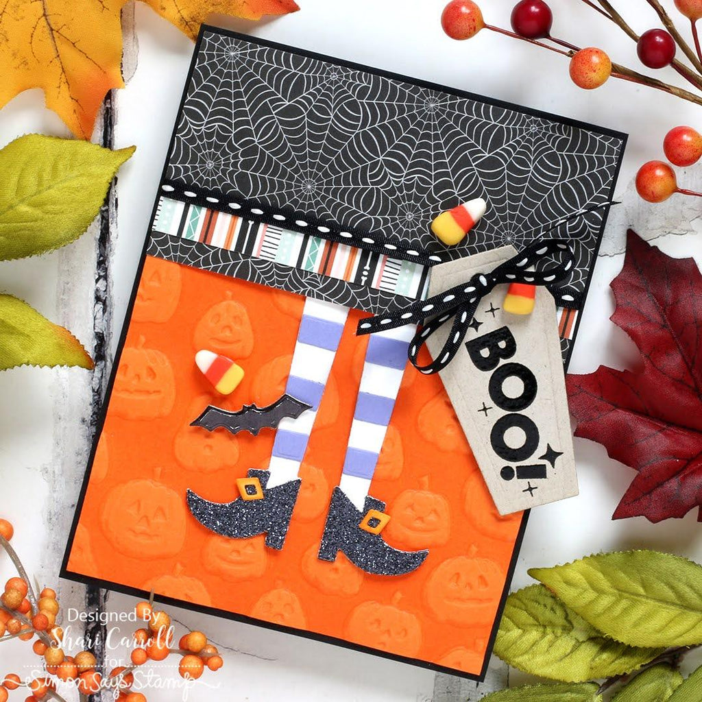 Simon Says Stamp Embossing Folder Glowing Jack O Lanterns sf429 | color-code:ALT03