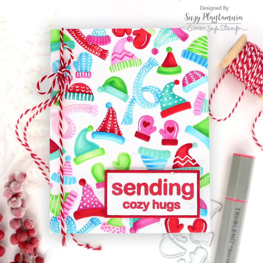 Simon Says Embossing Folders and Cutting Dies Bundled Up sfd411 Winter Card | color-code:ALT03