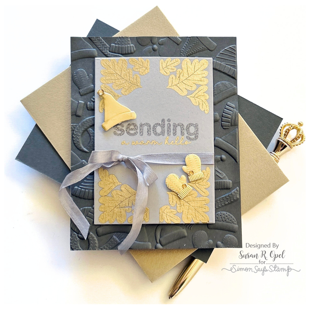 Simon Says Embossing Folders and Cutting Dies Bundled Up sfd411 Winter Card | color-code:ALT04