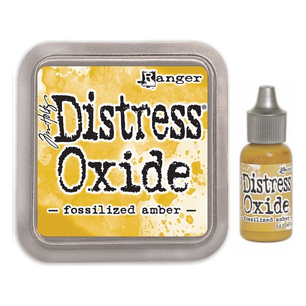 Tim Holtz Distress Fossilized Amber Oxide Ink Pad And Reinker Bundle R –  Simon Says Stamp