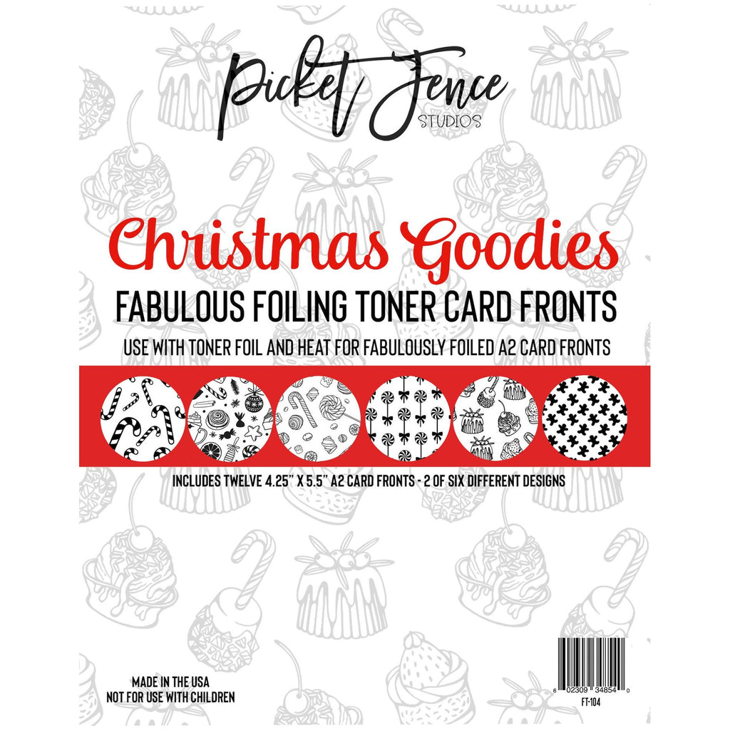 Picket Fence Studios Foiling Toner Card Fronts Christmas Goodies ft-104