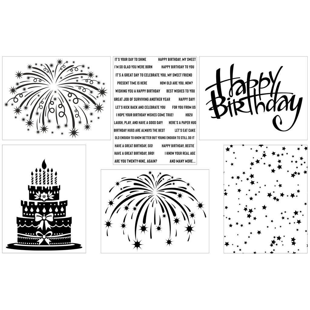 Picket Fence Studios Foiling Toner Card Fronts It's Your Birthday ft-146 sheets