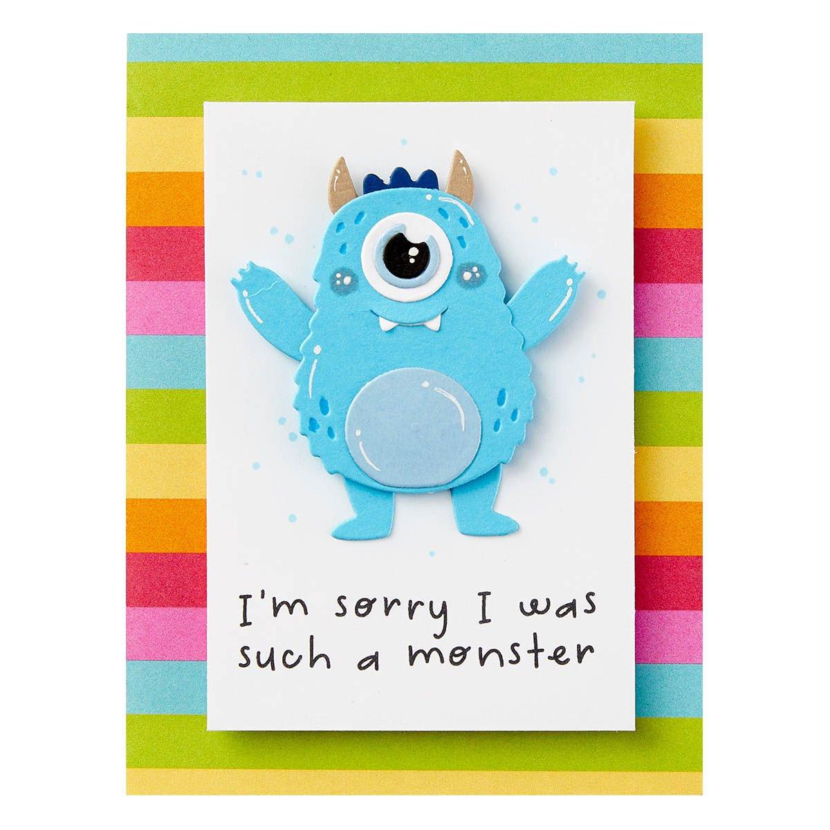 Spellbinders Clear Stamp Set - Monster Birthday Sentiments, Stp-221