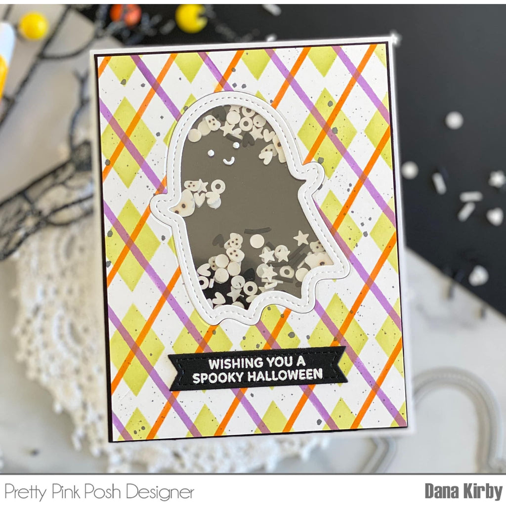 Pretty Pink Posh Ghost Shaker Dies shaker card