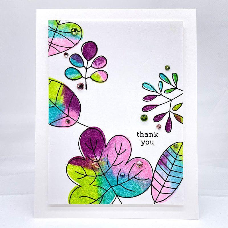 Simon Says Stamp Pawsitively Dazzling Gems Pastel Tones se113 Thanks Card | color-code:ALT05