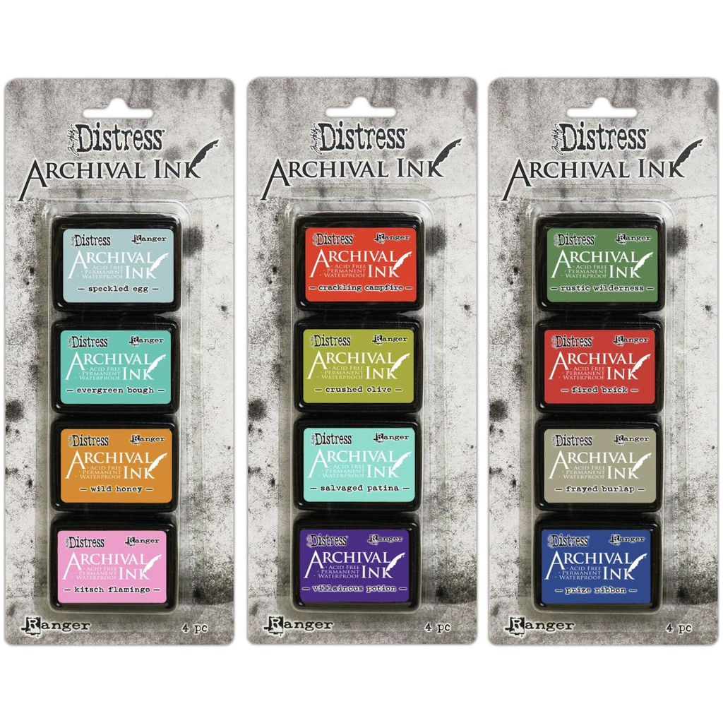 Tim Holtz Distress Archival Ink Pad Set Of 3 Mini Kits Ranger 2