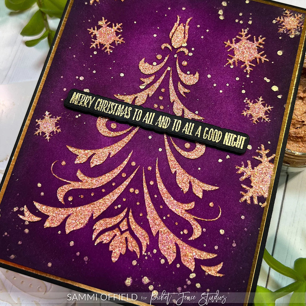 Picket Fence Studios Paper Glaze Luxe Golden Ring pgl-113 christmas tree