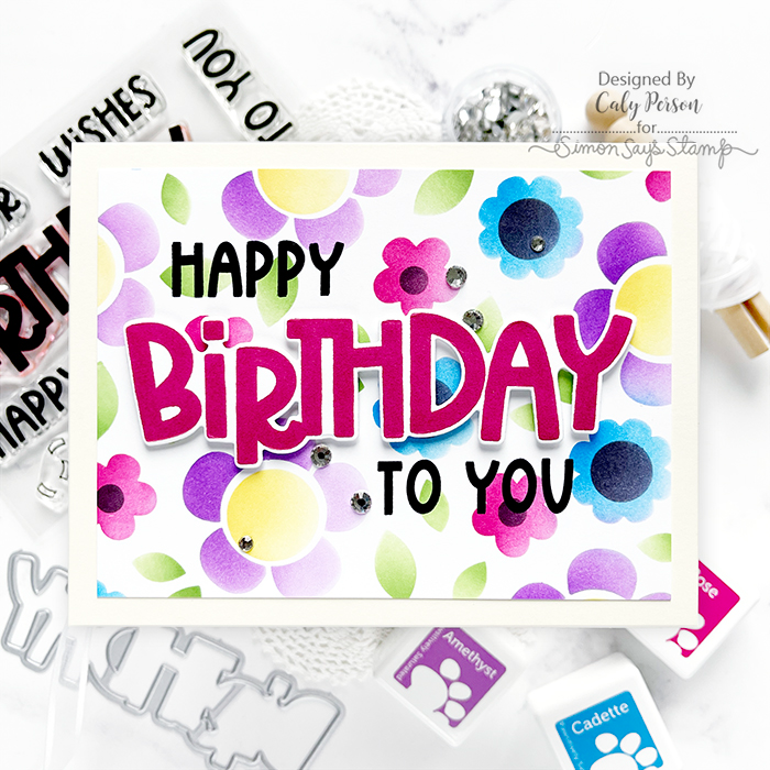 Simon Says Stamp Big Bold Birthday Wafer Dies sssd112880c Stamptember Birthday Card | color-code:ALT04