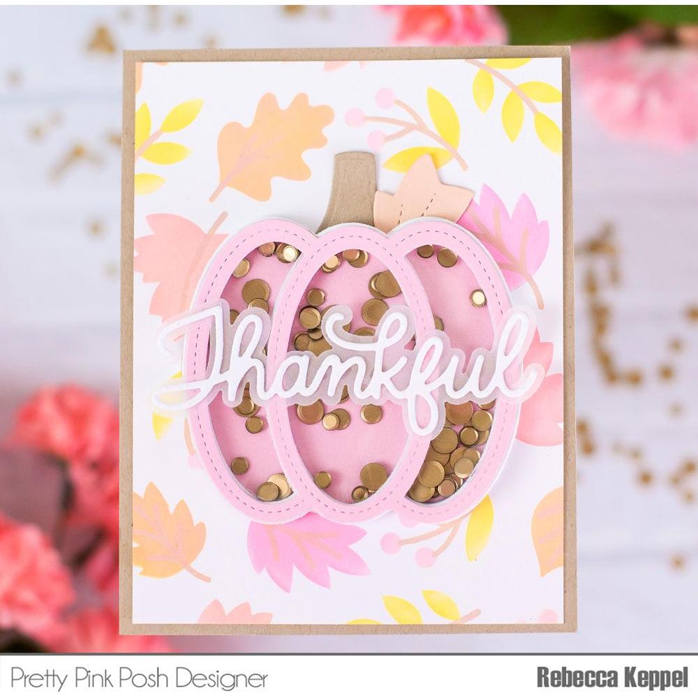 Pretty Pink Posh Thankful Shadow Die pumpkin shaker