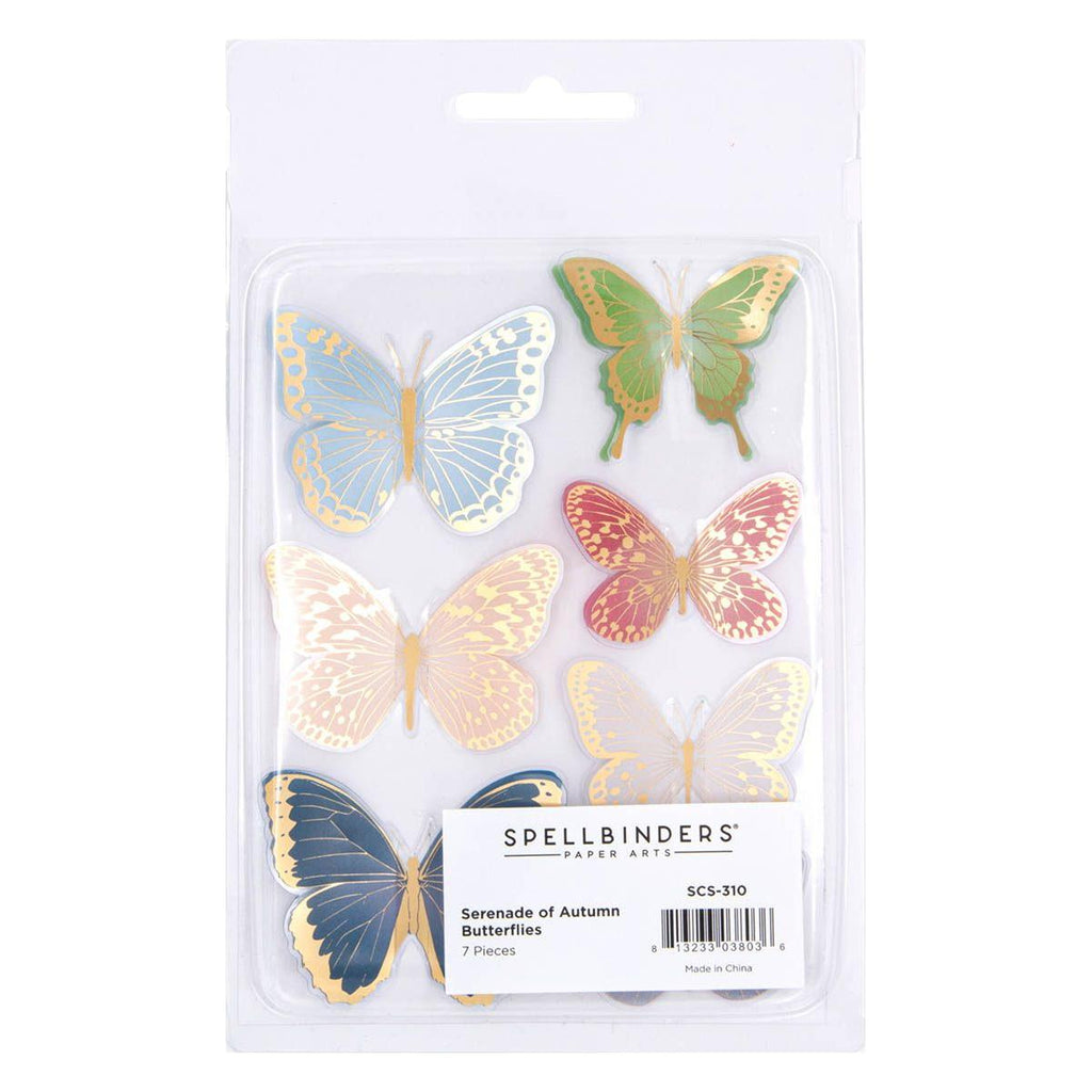 scs-310 Spellbinders Dimensional Autumn Butterfly Stickers product image