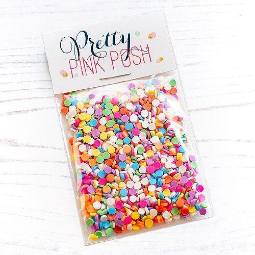 Pretty Pink Posh Bright Rainbow Clay Confetti