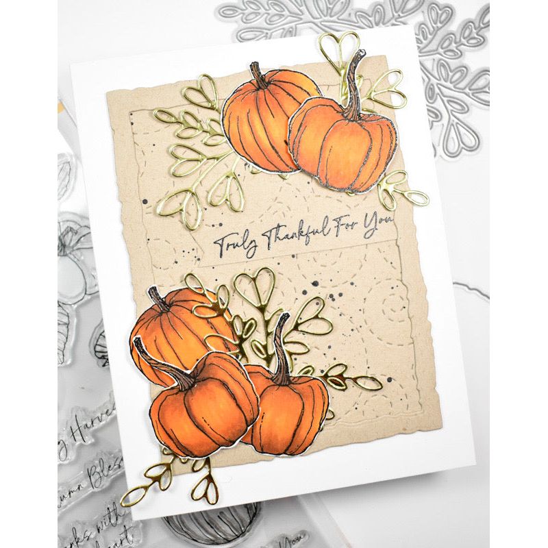 Honey Bee Sending Autumn Blessings STAMPtember Exclusive Stamp and Die Set