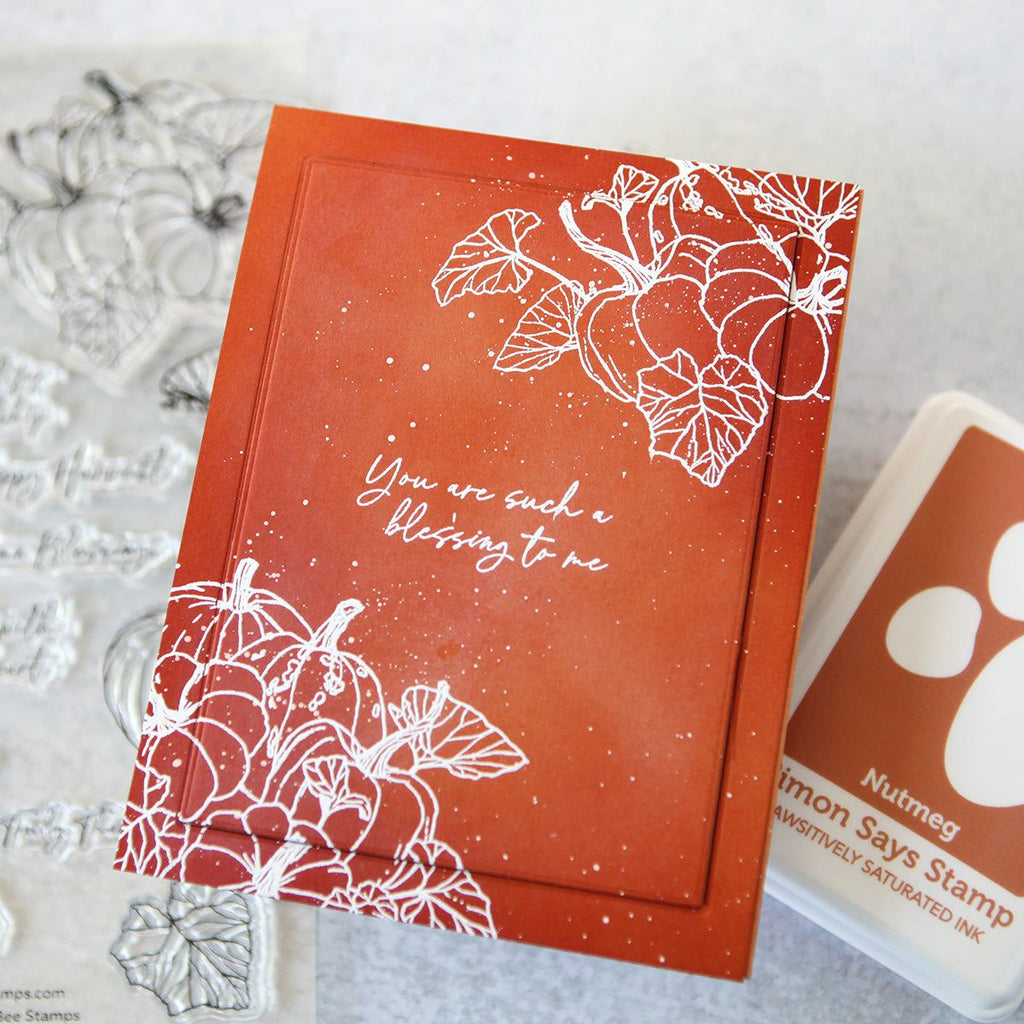 Honey Bee Sending Autumn Blessings STAMPtember Exclusive Stamp and Die Set | color-code:ALT02