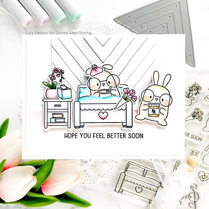 Mama Elephant Clear Stamps Feel Better bed | color-code:ALT01