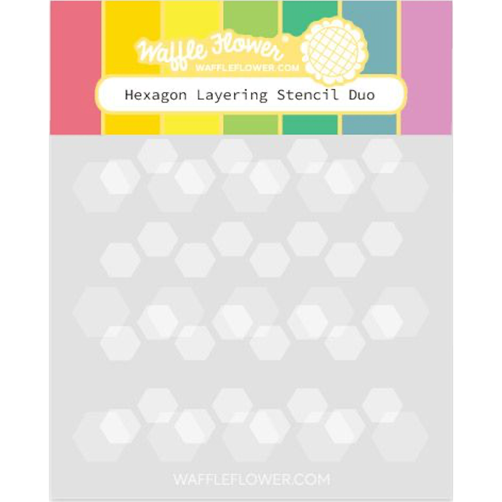 Waffle Flower Hexagon Layering Stencil Duo 421317