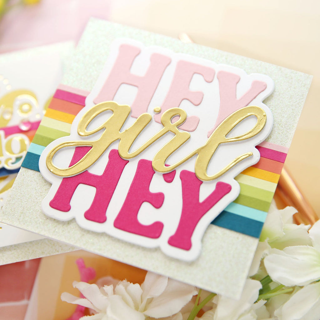 Simon Says Stamp Hey Girl Wafer Dies sssd112824 Dear Friend Girlfriend Card | color-code:ALT01