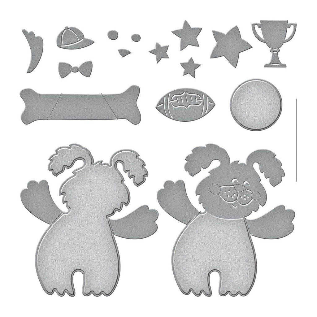 S5-589 Stampendous Puppy Hugs Etched Dies