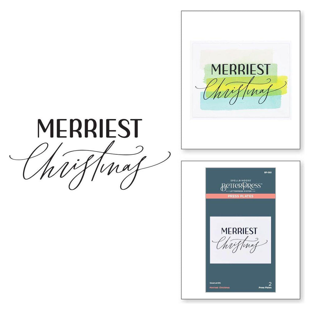 BP-068 Spellbinders Merriest Christmas Press Plates holidays