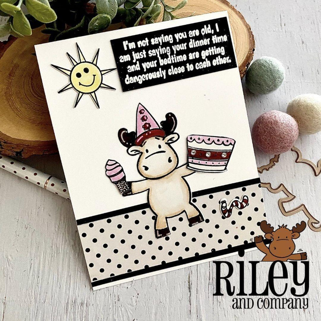 Riley And Company Funny Bones Dinner Time Cling Rubber Stamp rwd-1163 Bedtime