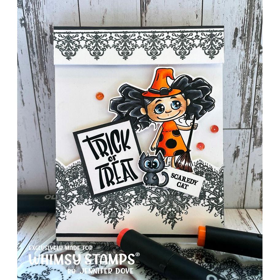 Whimsy Stamps Exquisite Lace Cling Stamp wsrs02 trick or treat