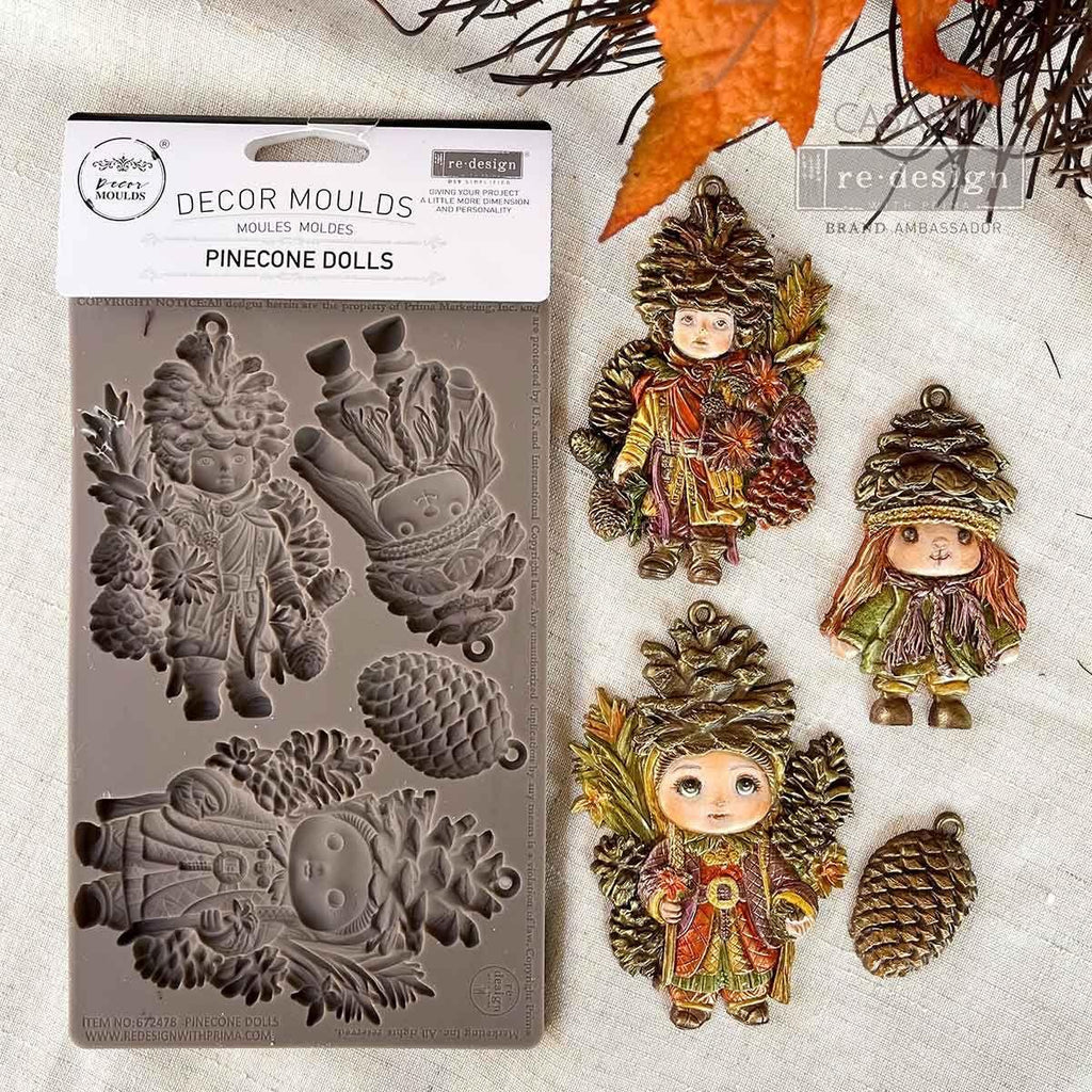 Prima Marketing Pinecone Dolls ReDesign Decor Mould 672478 Christmas Decorations