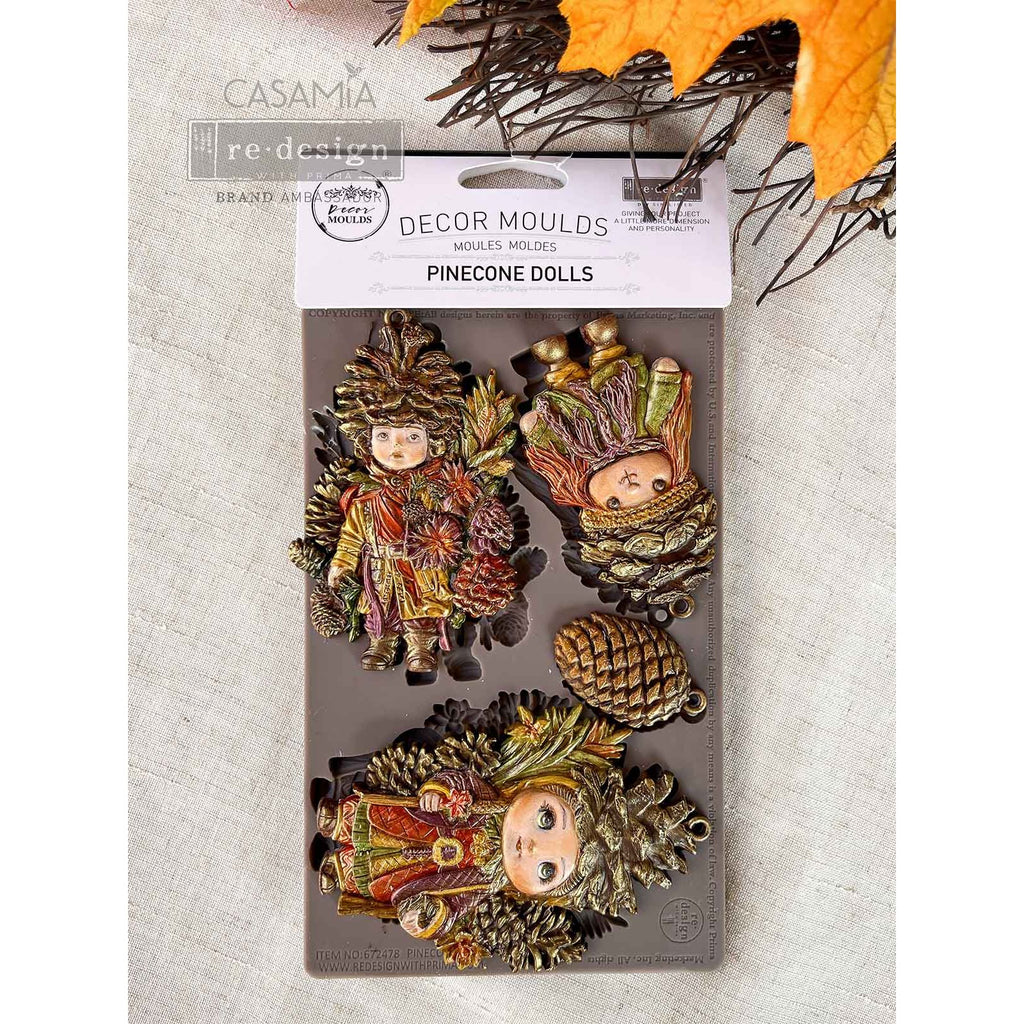 Prima Marketing Pinecone Dolls ReDesign Decor Mould 672478 Detailed View