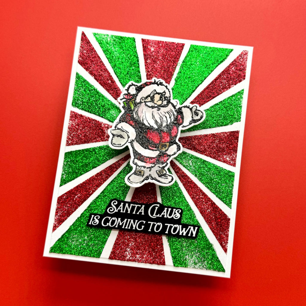 Ranger Simon Hurley Sketched Santas Stamp And Die Bundle Claus is Coming to Town Sparkles