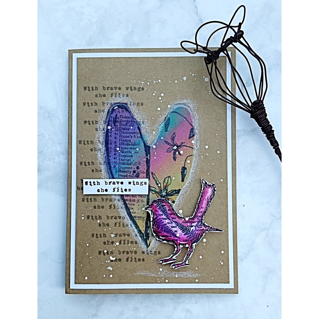 Tracy Evans Boutique Designs New Beginnings A6 Clear Stamps te004 heart