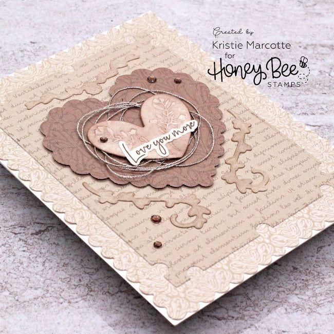 Honey Bee Vintage Love Gem Stickers hbgs-046 Love You More Card