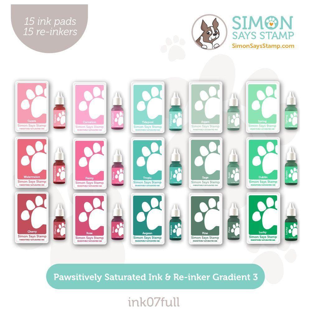 Simon Says Stamp Pawsitively Saturated Ink And Re-Inker Set Gradient 3