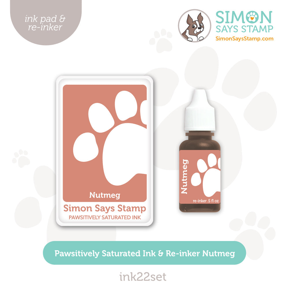 Simon Says Stamp Pawsitively Saturated Ink and Re-inker Set Nutmeg ink22set All The Joy