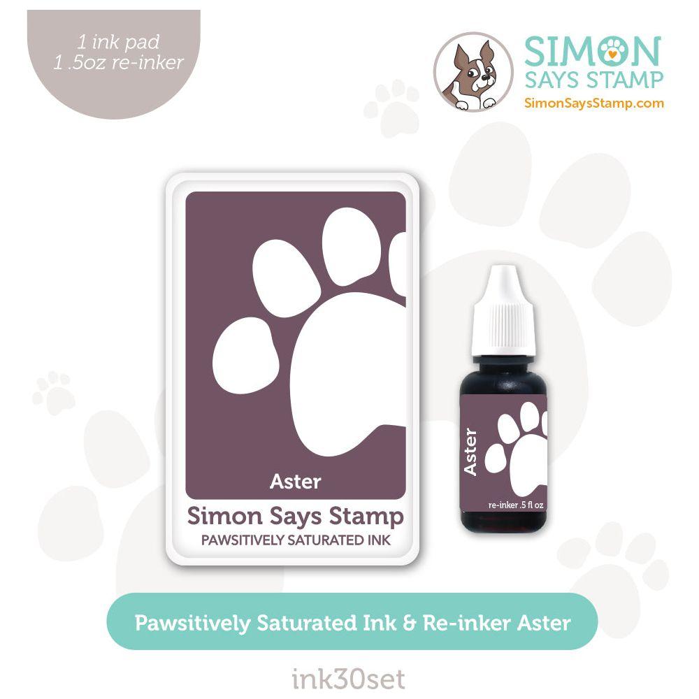 Simon Says Stamp Pawsitively Saturated Ink and Re-inker Set Aster