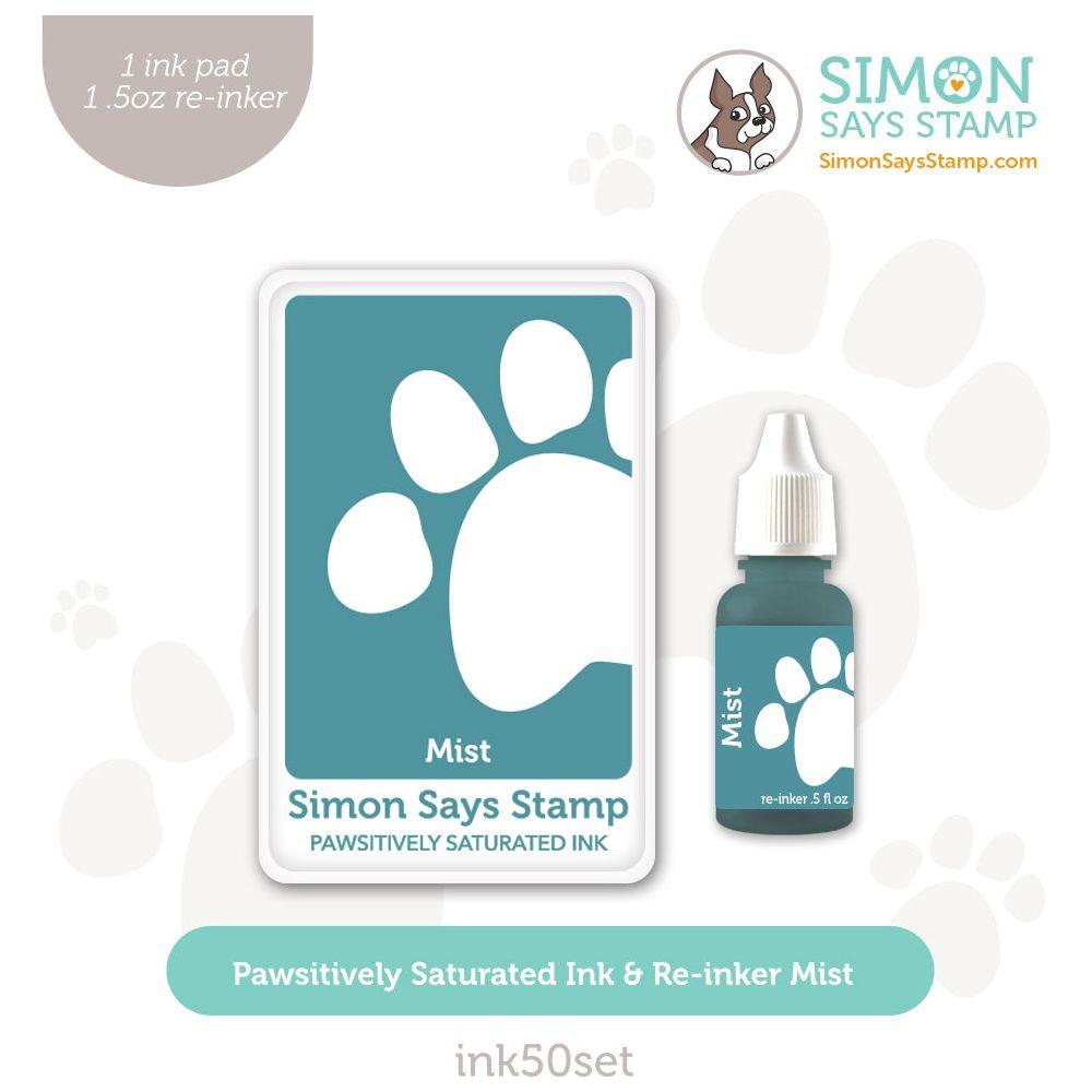 Simon Says Stamp Pawsitively Saturated Ink and Re-inker Set Mist