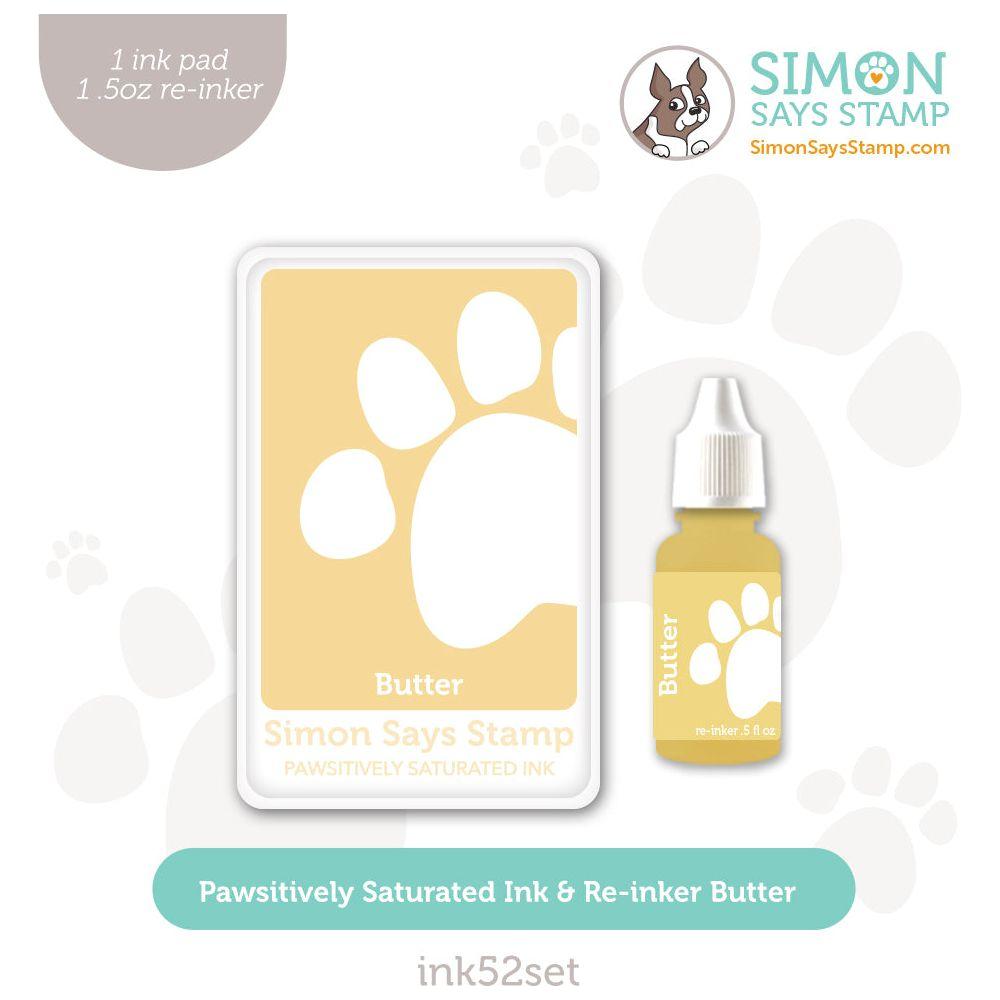 Simon Says Stamp Pawsitively Saturated Ink and Re-inker Set Butter Splendor