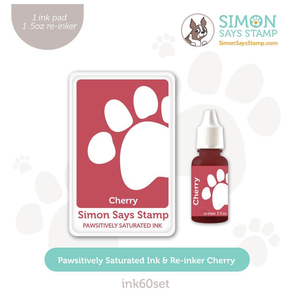 Simon Says Stamp Pawsitively Saturated Ink and Re-inker Set Cherry