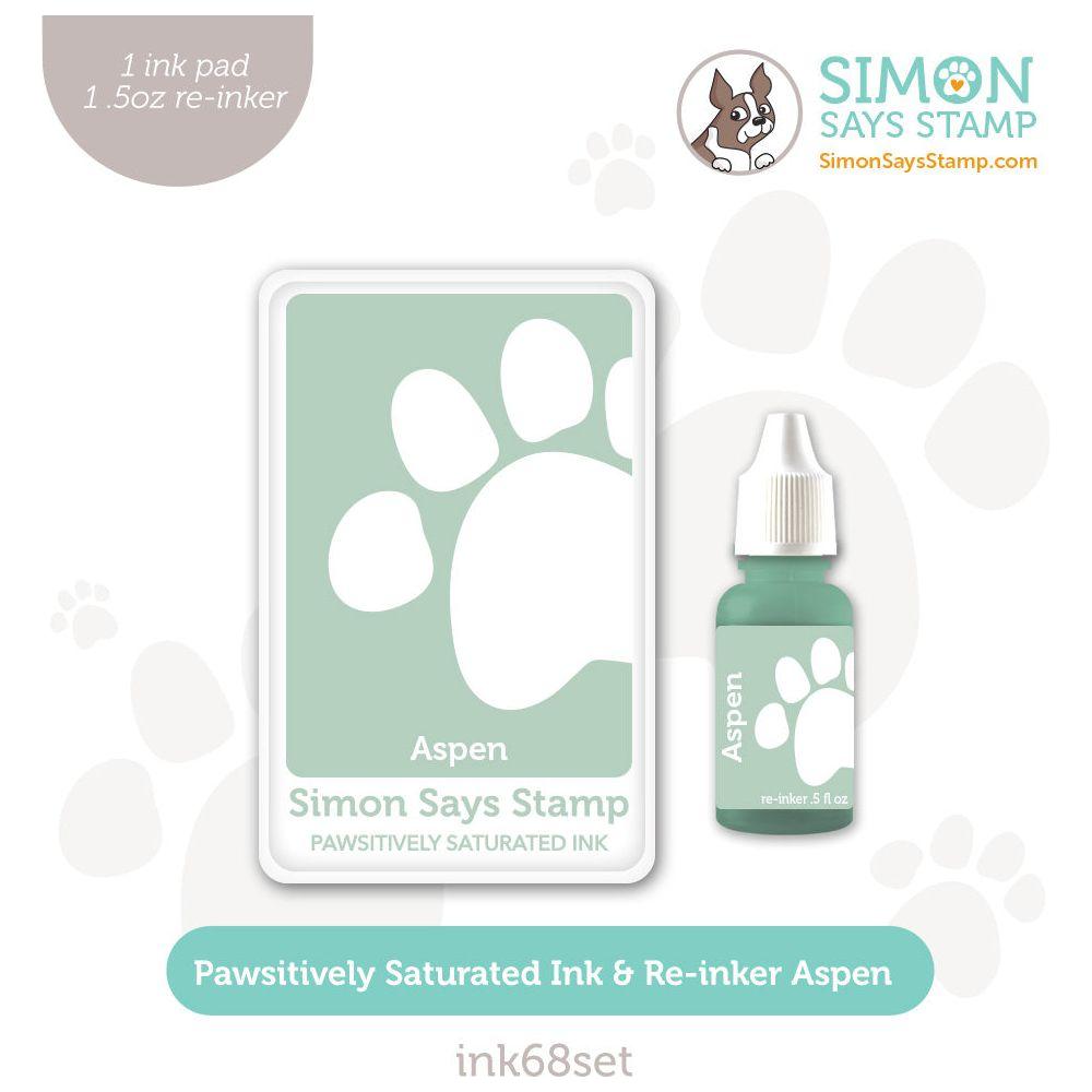 Simon Says Stamp Pawsitively Saturated Ink and Re-inker Set Aspen