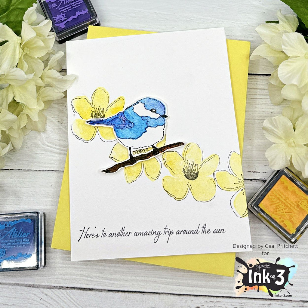 Inkon3 Little Chickadee STAMPtember Exclusive Stamp and Die Set 