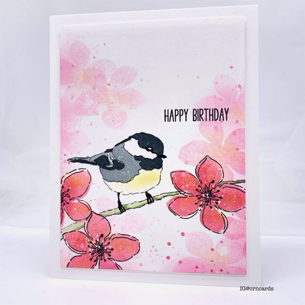 Inkon3 Little Chickadee STAMPtember Exclusive Stamp and Die Set 