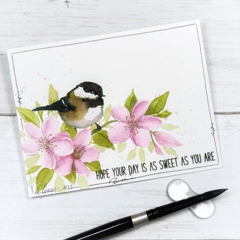 Inkon3 Little Chickadee STAMPtember Exclusive Stamp and Die Set 