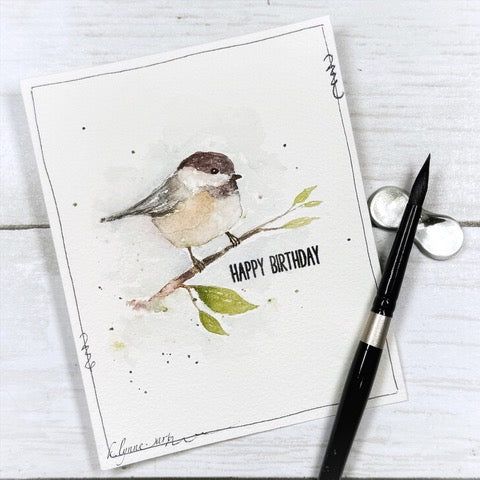 Inkon3 Little Chickadee STAMPtember Exclusive Stamp and Die Set 